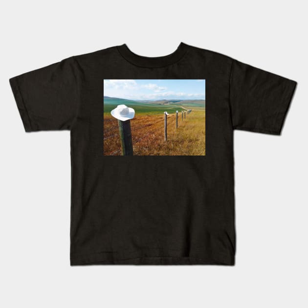 Landscape scenery in Canadian prairie, Alberta, Canada. Kids T-Shirt by Nalidsa